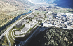 Visualisierung Industriepark Vial in Domat/Ems, eine der grössten, sofort verfügbaren Industriezonen der Schweiz