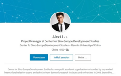 Das gefälschte Linkedin-Profil von Alex-Li