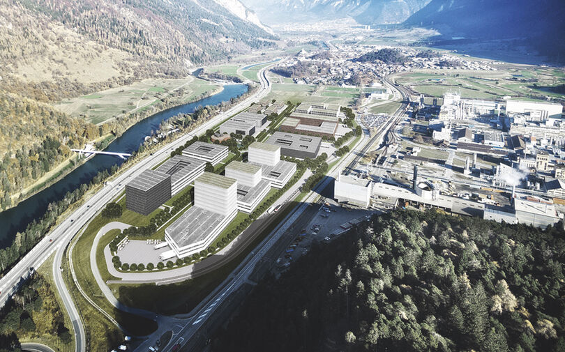 Visualisierung Industriepark Vial in Domat/Ems, eine der grössten, sofort verfügbaren Industriezonen der Schweiz Visualisierung Industriepark Vial in Domat/Ems, eine der grössten, sofort verfügbaren Industriezonen der Schweiz